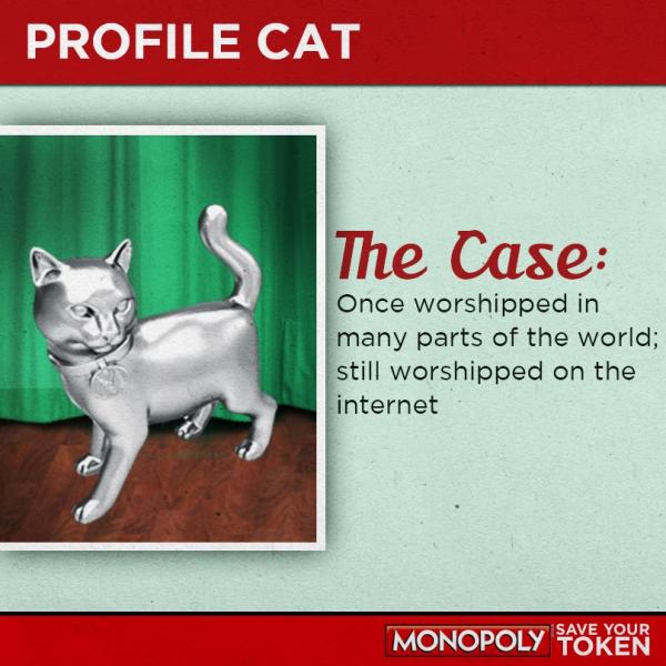 Monopoly's newest token has nine lives.  (Monopoly Facebook Page)