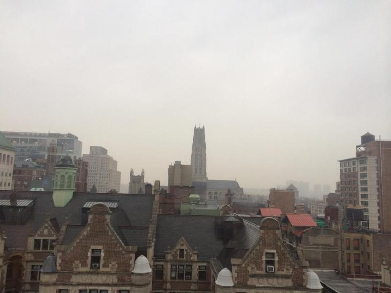 The view from a Columbia University dorm room. (Lisa Huang)