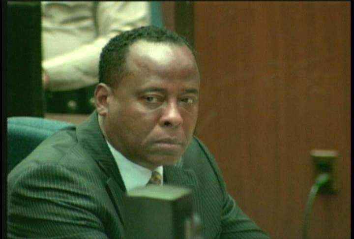 Dr. Conrad Murray in court Wednesday. (Photo by Annenberg TV News)