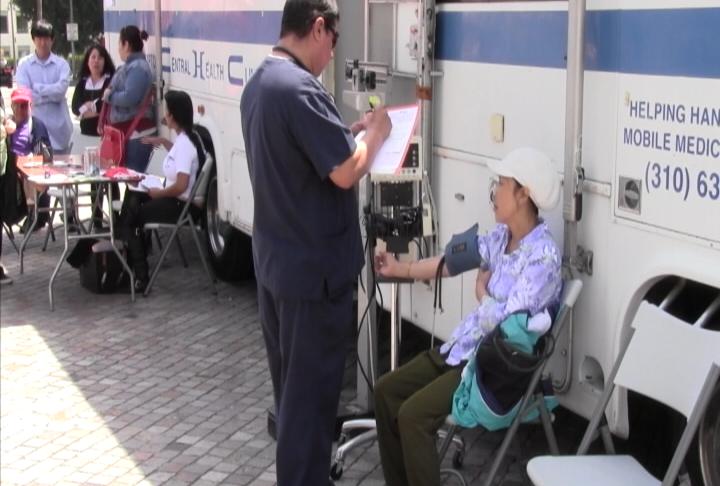 Visitors received fre health screenings at the Health EXPO in Downtown LA Thursday