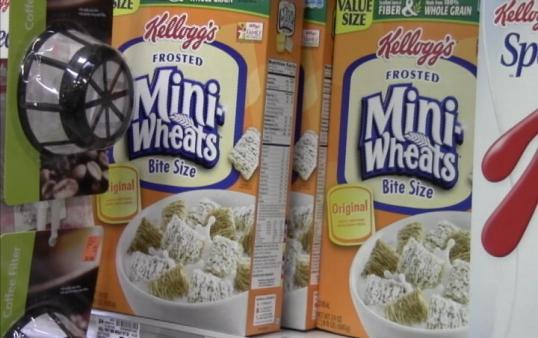 Kelloggs' recalled Frosted Mini-Wheats Bite Size Original and Mini-Wheats Unfrosted Bite Size products (Photo by ATVN). 
