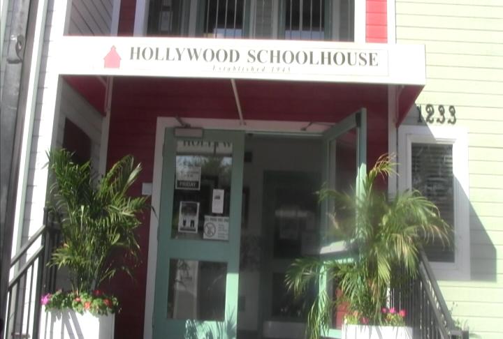LAPD officials spoke at the Hollywood School House. (ATVN)