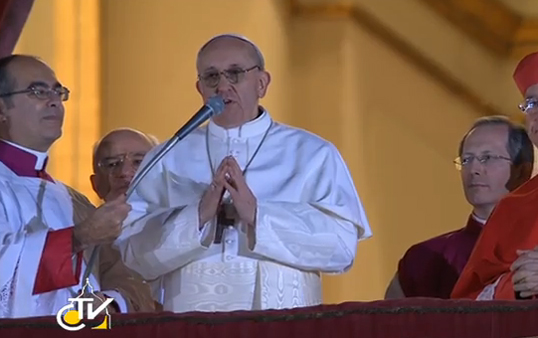 Pope Francis was chosen Wednesday and inaugurated Thursday morning. (Vatican TV)