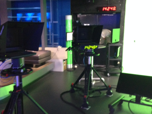 These teleprompters won't come up with stories on their own!