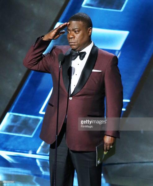 Tracy Morgan surprises the audience with his first awards show appearance since his nearly-fatal car crash last year. (Getty Images/Film Magic)