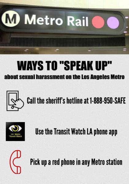 Both victims and witnesses of sexual harassment on public transit are encouraged to "speak up." (Whitney Ashton/Annenberg Media)