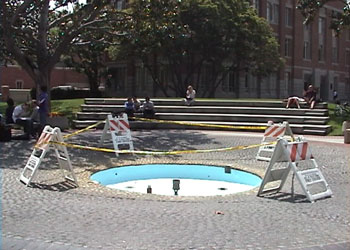 The Hahn Plaza fountain is one of 29 to be visited during the annual run. 