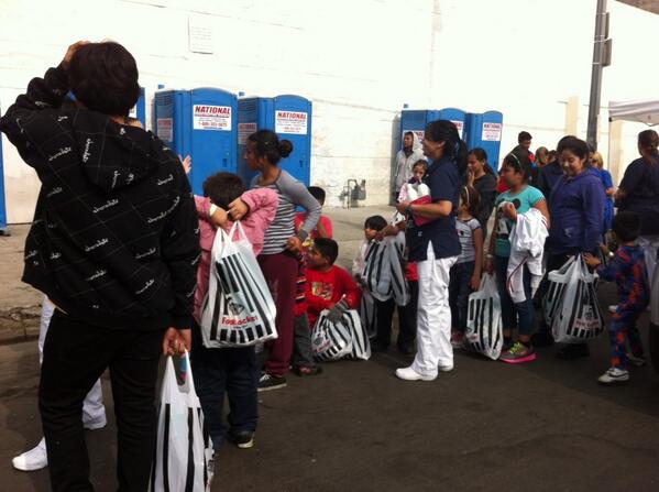 The annual shoe giveaway has been running for almost 25 years. (Alyssa Nakamoto / ATVN)