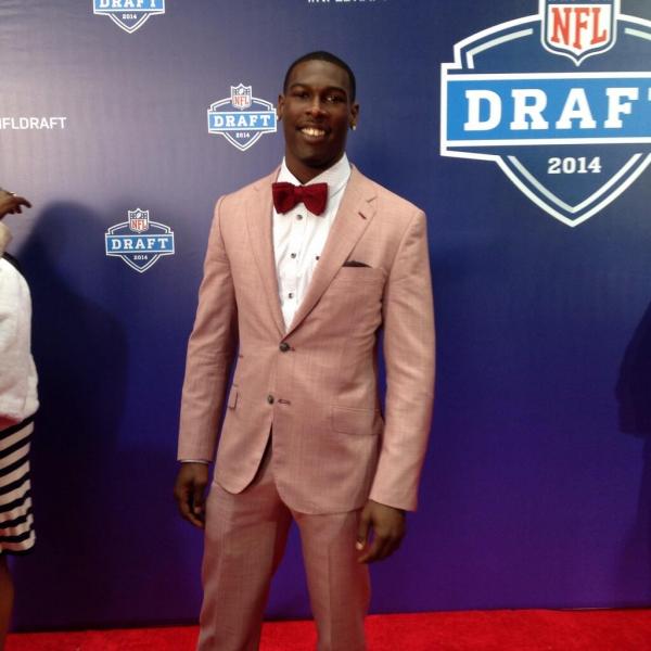 Former USC WR Marqise Lee arrives on day one of the 2014 NFL Draft in style. Photo Cred Paul Goldberg