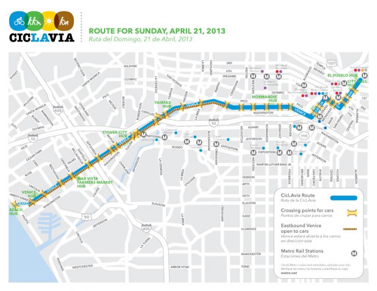 April CicLAvia will stretch from Downtown to Venice Beach (Mayor's office)