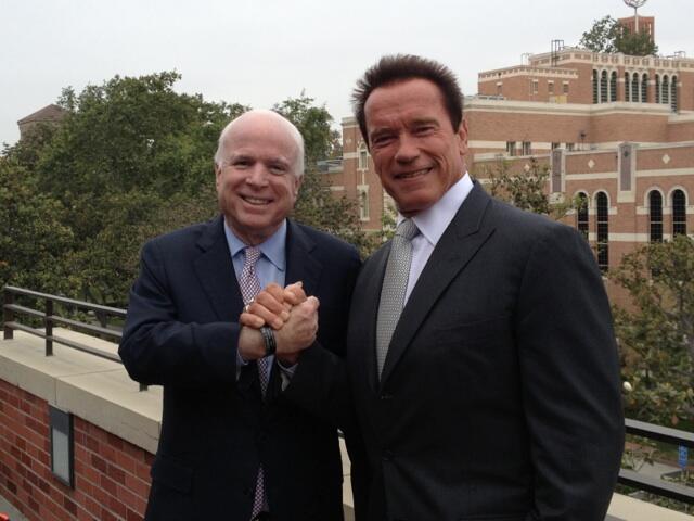 Senator McCain and Former Calif. Gov. Arnold Schwarzenneger are headling the campus event for immirgation reform. Senator McCain and Former Calif. Gov. Arnold Schwarzenneger are headling the campus event for immirgation reform.