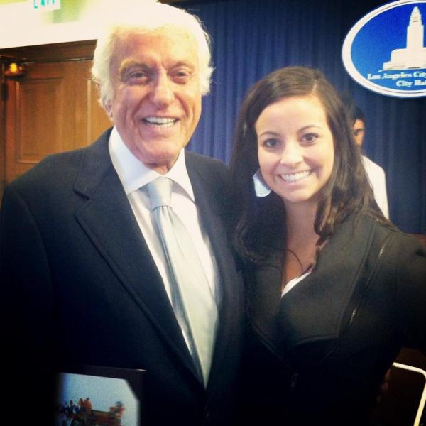 ATVN's Katie Duroche poses with Dick Van Dyke