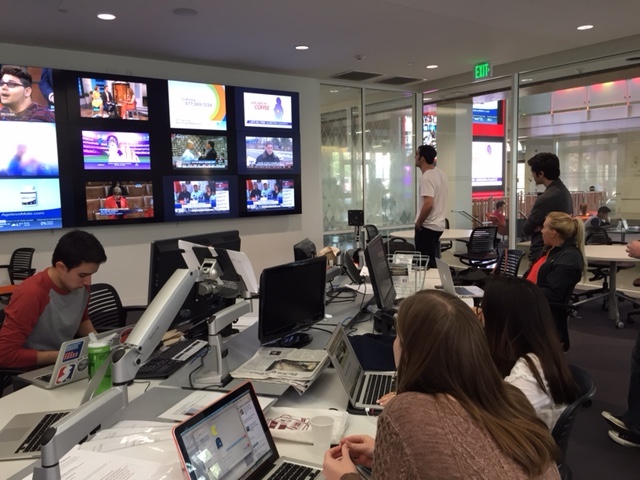 Media Center students watch the Signing Day announcements.