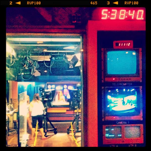 A producer's view of the studio. 