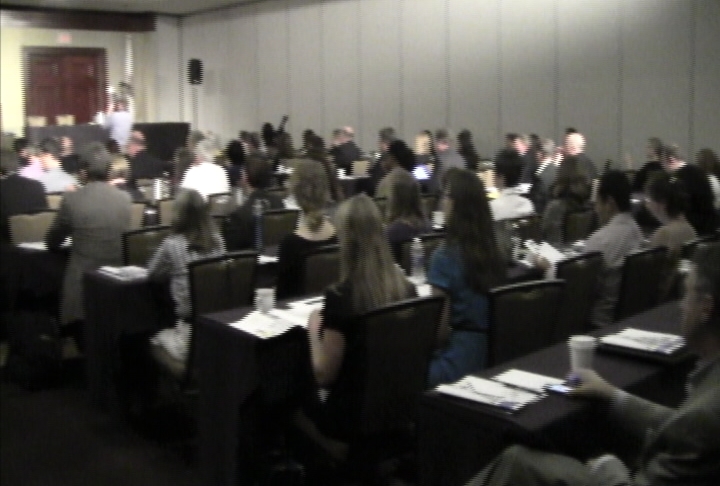 Audience members listened to Mayor Garcetti speak about the importance of water sustainability. (ATVN)
