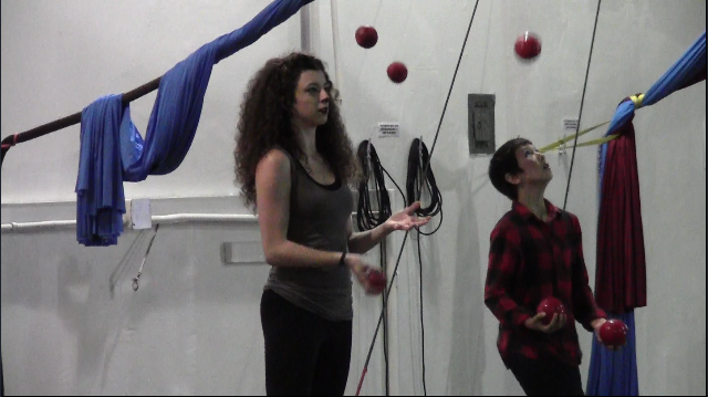 Juggling is just one of the tricks mastered by these young circus artists.