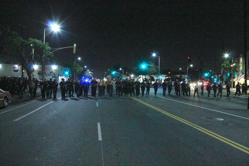 The LAPD were responding to a party hosted by people of color. (Rikiesha Pierce/Neon Tommy)