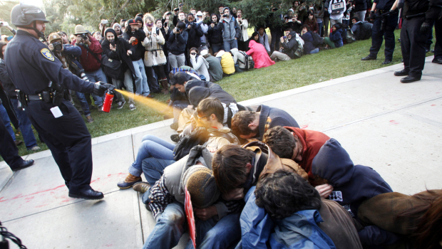 UC Task Force said that UC Davis Police should not have used pepper-spray on students (Photo courtesy AP).