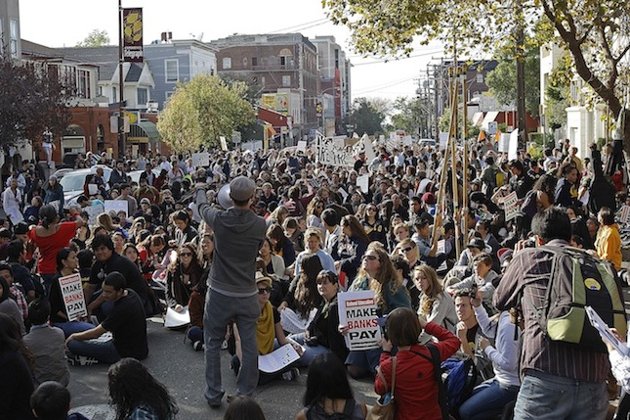 UC Berkeley students protest Friday (Associated Press)