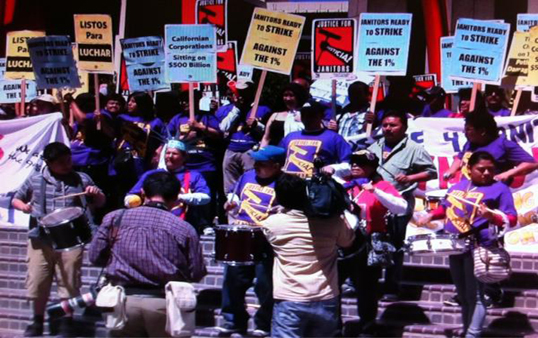 Occupy L.A. activists are protesting against "corporate tax dodgers." (Photo by ATVN)