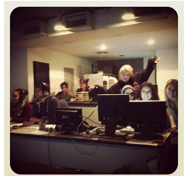 Getting ready for show time in the control room!