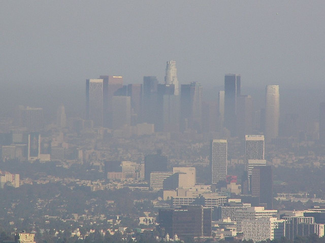 L.A. County received an 'F' grade for ozone and particle pollution. (Chang'r/Flickr)