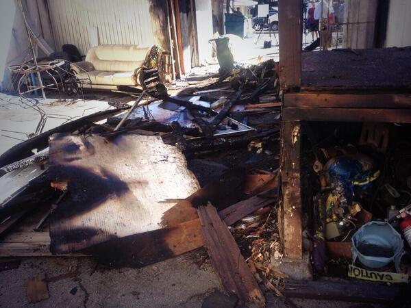 The fire destroyed homes and businesses in the area. (Rachel Scott \ ATVN)