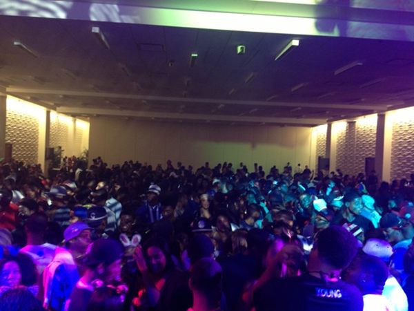Photo inside party taken by L.A. Hype event planner Twan Evans (via Twitter)