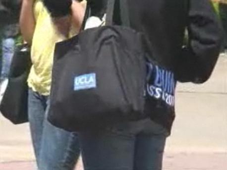Students walking on UCLA's Westwood campus