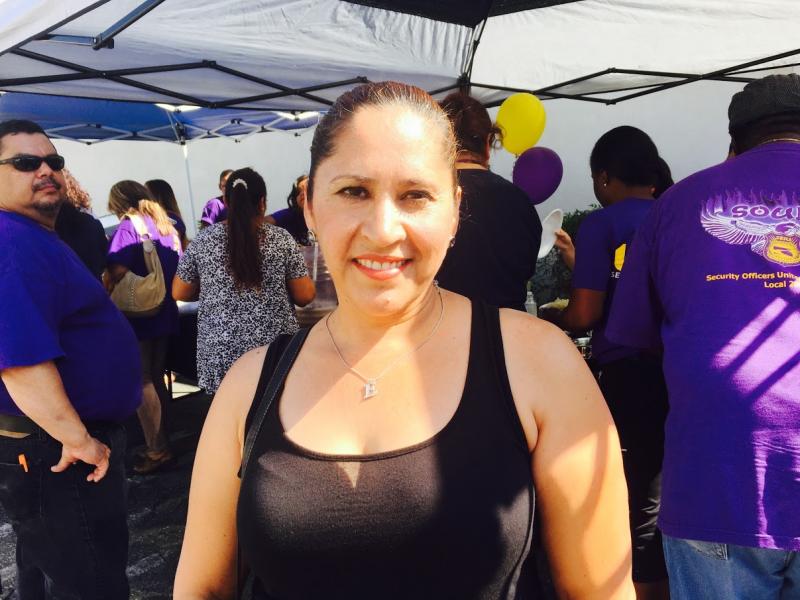 Wage theft victim, Elsa Castaneda, is very happy about the passage of the law.