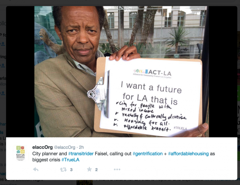 Screenshot of the twitter page of the event.